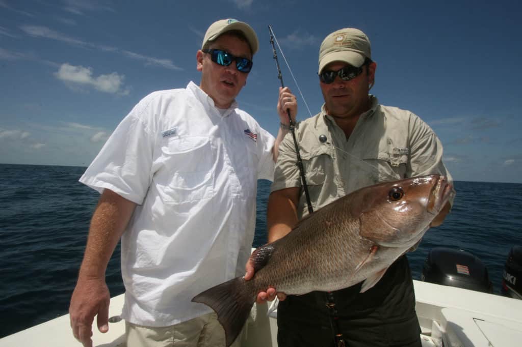 Mangrove snapper caught using fluorocarbon leader