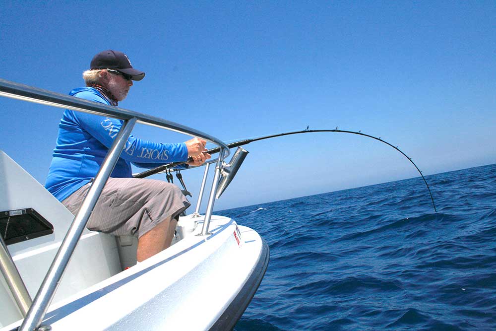 fishing from boat in California