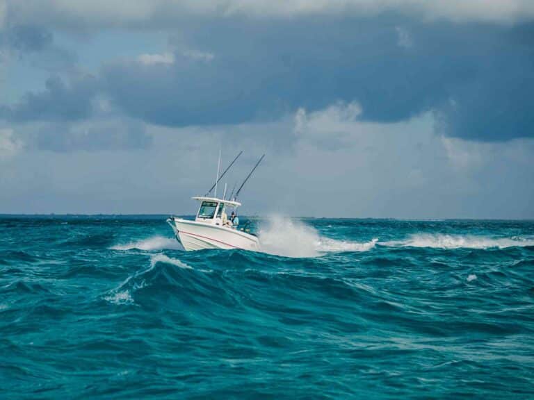 boating in wavy conditions