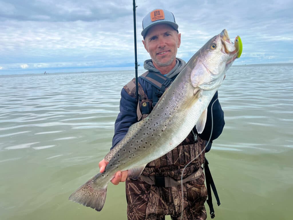 winter fishing giant texas trout