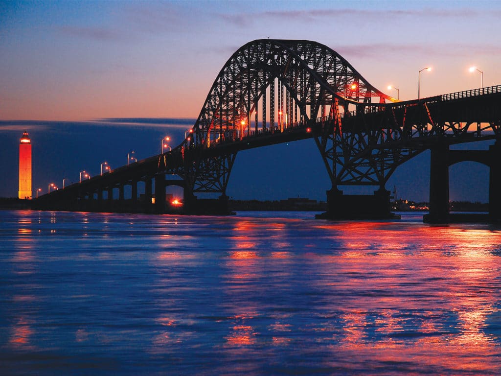 Fishing for striped bass under Robert Moses Bridge