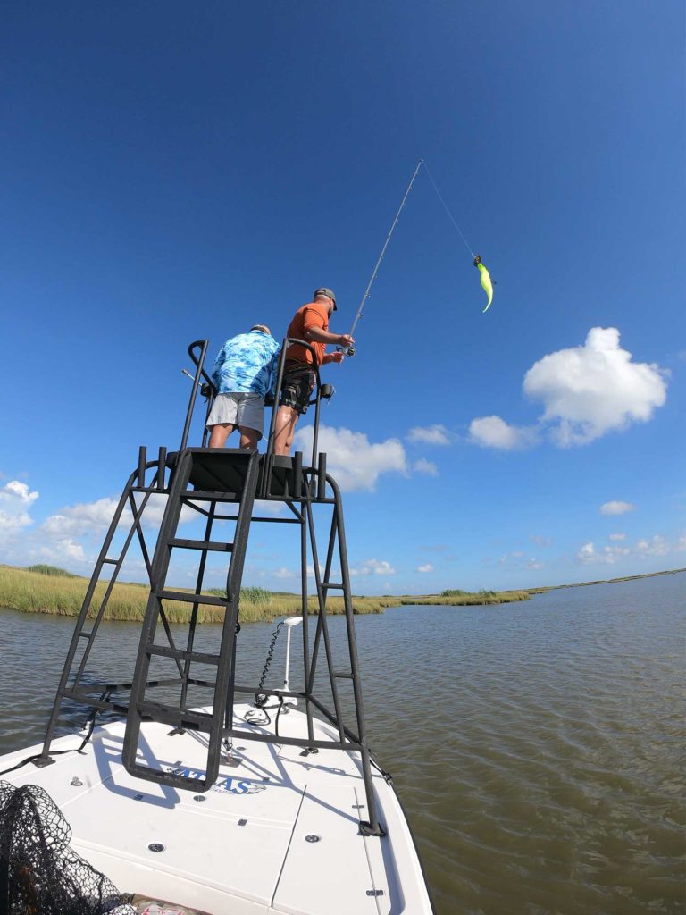 Catching Redfish in the Muddy Mississippi Marsh